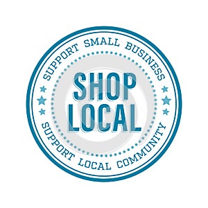 Shop Local Support Local Business Vector Icon - Shop Small - Buy local support Local Community