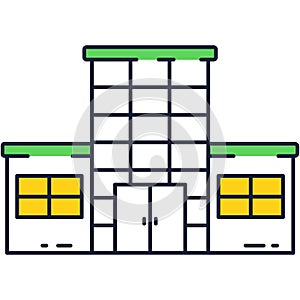 Shop mall or business center icon vector