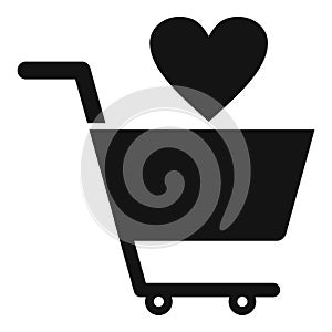 Shop market cart icon simple vector. Selection key desire