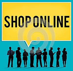 Shop Online Digital Internet Delivery Technology Concept