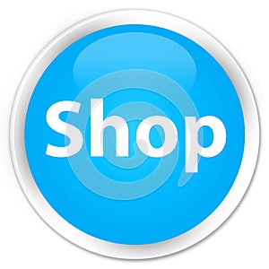Shop premium cyan blue round button