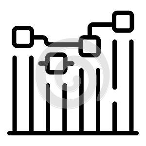 Shop sale graph icon outline vector. Online store
