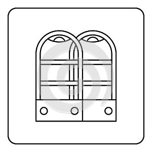 Shop security anti theft sensor gates icon outline