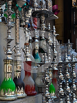 A shop selling Hookah (Water-pipes) at Old Cairo,