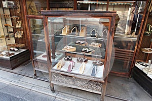 Shop selling traditional Japanese shoes