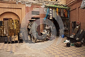 Shop with souvenirs in Marrakesh