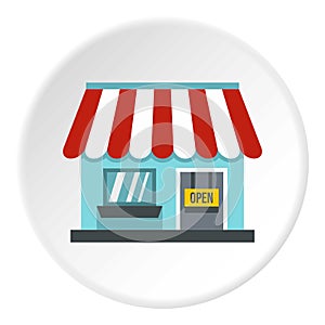 Shop store icon, flat style
