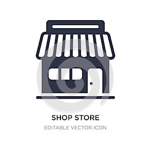 shop store icon on white background. Simple element illustration from Commerce concept