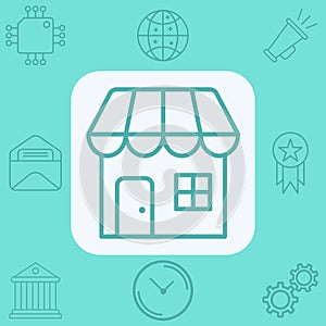 Shop vector icon sign symbol