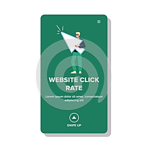 shop website click rate vector