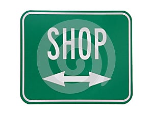 Shop - on white background