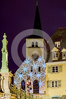 Shop-window and street decoration of Strasbourg before Christmas