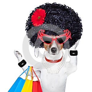 Shopaholic diva dog photo