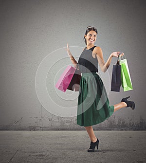 Shopaholic woman