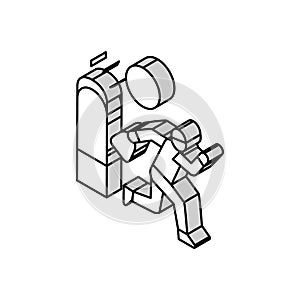 shoplifting crime isometric icon vector illustration