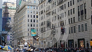 Shoppers at Christmas on Fifth Avenue, New York