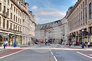 Shoppers and tourists in Regent Street