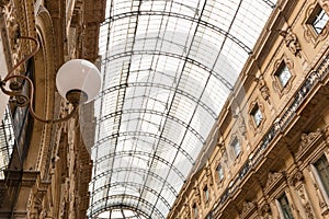 Shopping art gallery in Milan, Italy