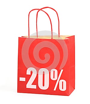 Shopping bag with -20% sign