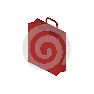 Shopping bag. 3d isometric vector icon
