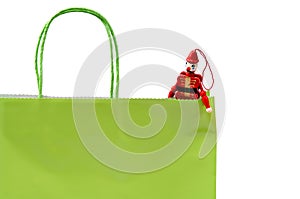 Shopping bag and Christmas ornament