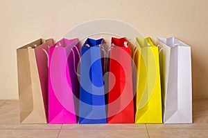 Shopping bag  and copy space for plain text or product