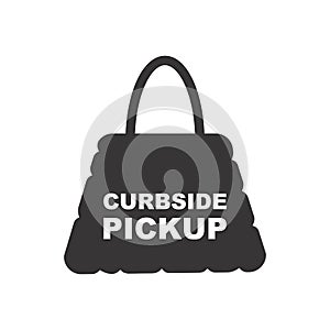 Shopping Bag with Curbside Pickup Inscription