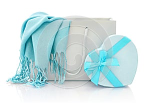 Shopping bag with gift box