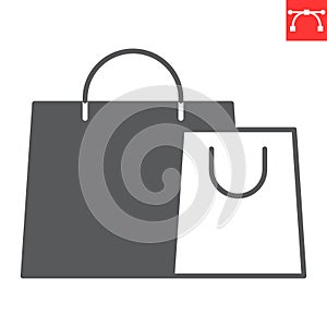 Shopping bag glyph icon