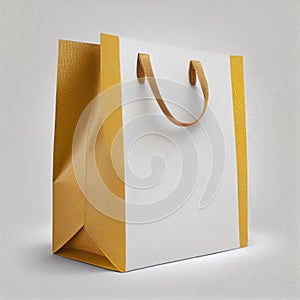 Shopping Bag, Handbag Mockup, Shoppingbag with Copy Space, Paper Tote, Abstract Generative AI Illustration