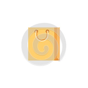 Shopping bag icon in flat style. Package vector illustration on isolated background. Purchase sign business concept