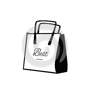 Shopping Bag Icon, Handbag Silhouette, Shoppingbag Sign, Tote Symbol, Shopper Pictogram, Woman Luggage