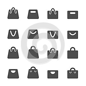 Shopping bag icon set, vector eps10