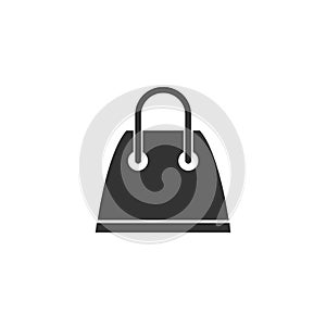 Shopping bag icon in simple design. Vector illustration