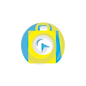 shopping bag illustration logo vector