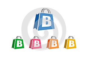 Shopping Bag Letter B Logo