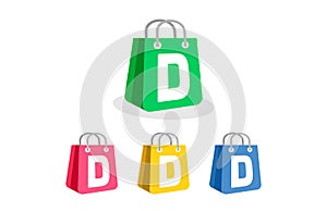 Shopping Bag Letter D Logo