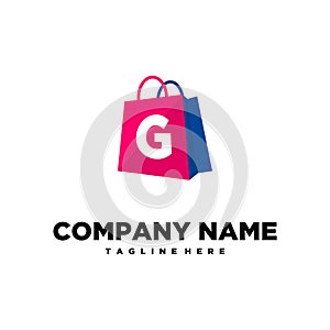 Shopping Bag Letter G Logo template