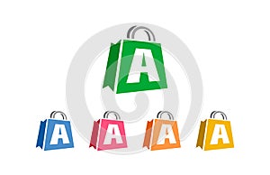 Shopping Bag Letter A Logo