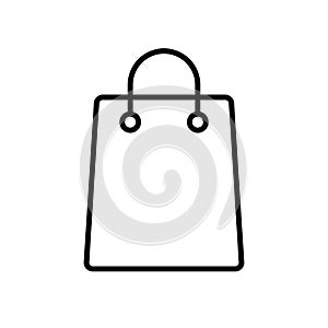 Shopping bag line style icon vector design