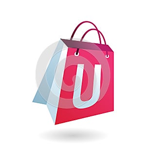 Shopping Bag Logo Letter U