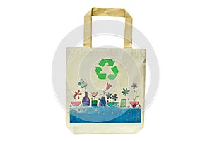 Shopping bag made out of recycled materials