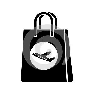 Shopping bag, shop, sale, store, duty free black icon