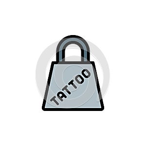 Shopping bag, tattoo icon. Simple color with outline vector elements of tattooing icons for ui and ux, website or mobile