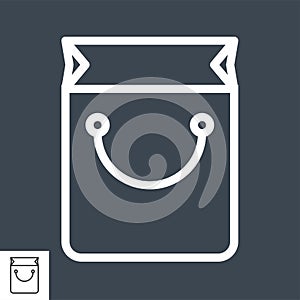Shopping Bag Thin Line Vector Icon