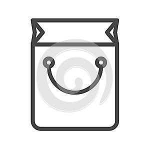 Shopping Bag Thin Line Vector Icon