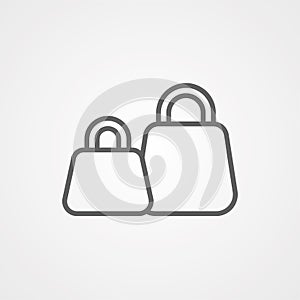 Shopping bag vector icon sign symbol