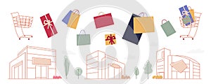Shopping Bags Cart and Malls photo