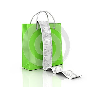 Shopping bags and long Receipts photo