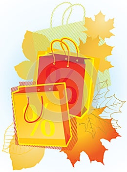 Shopping bags for sales promotion.